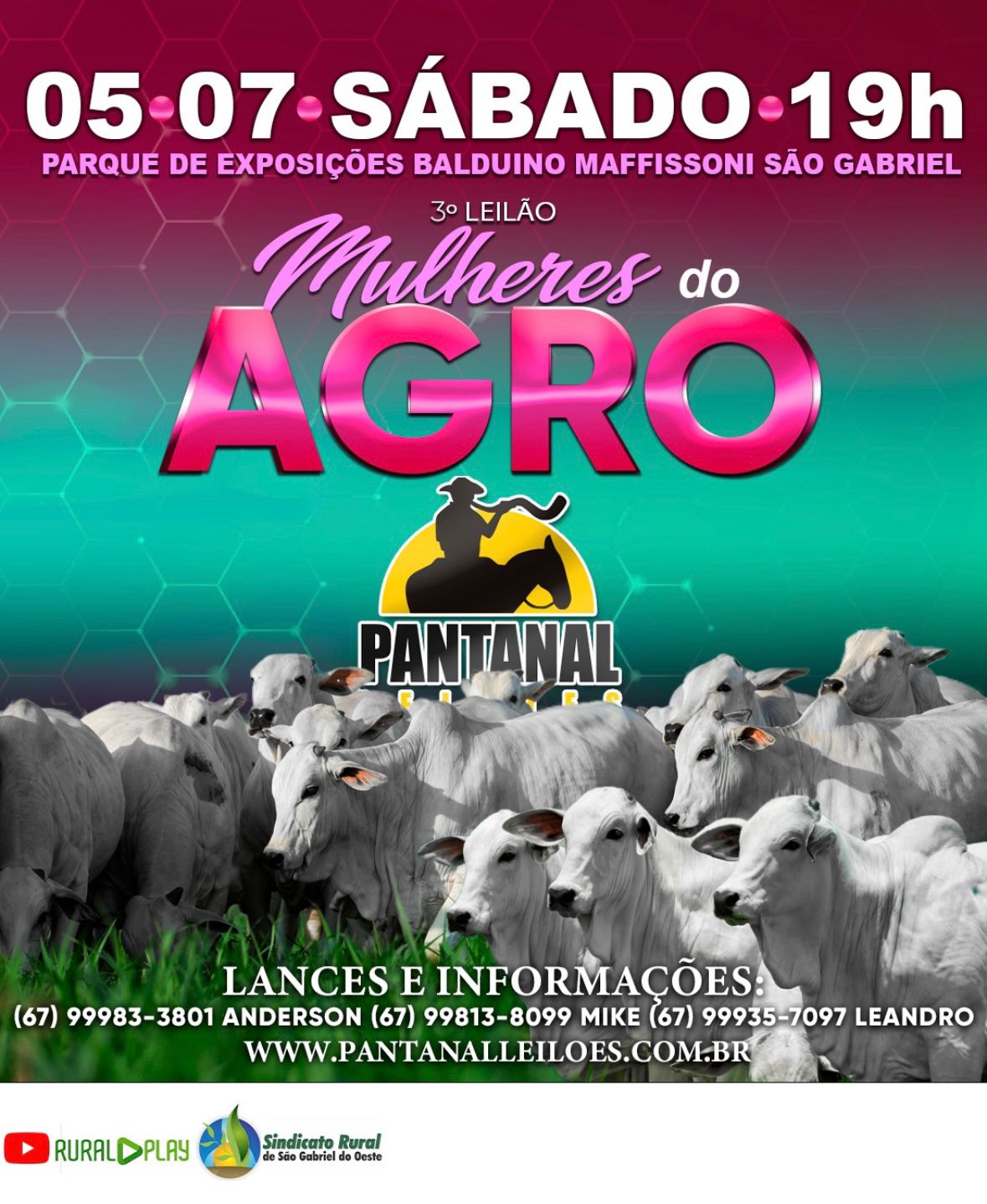 3º LEILÃO MULHERES DO AGRO - PANTANAL LEILÕES